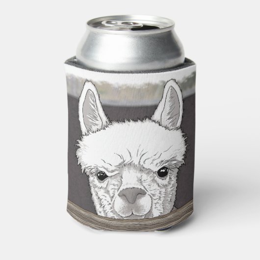 Alpaca Portrait Blikjeskoeler (Blikje Achterkant)