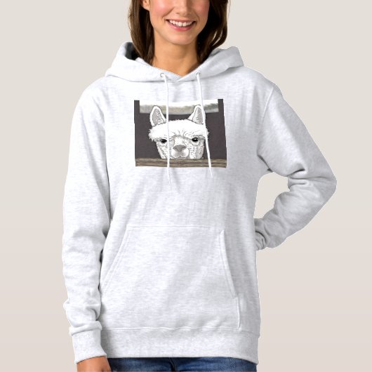 Alpaca Portrait Hoodie (Voorkant)