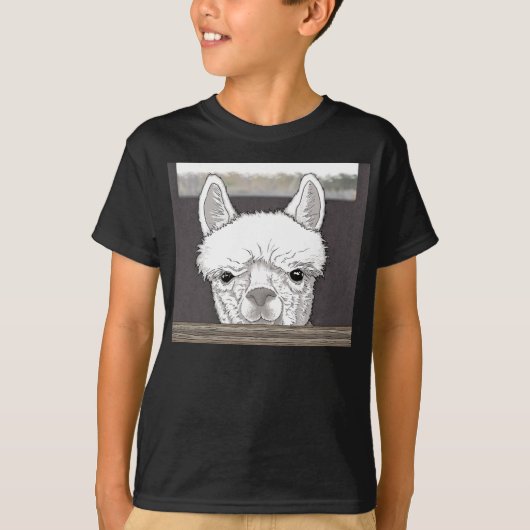 Alpaca Portrait T-shirt (Voorkant)