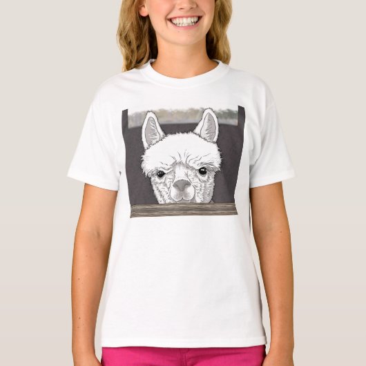 Alpaca Portrait T-shirt (Voorkant)