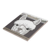 Alpaca Portrait Tegeltje (Zijkant)