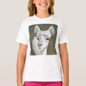 Alpaca Portret 2 T-shirt (Voorkant)