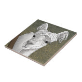 Alpaca Portret 2 Tegeltje (Zijkant)