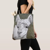 Alpaca Portret 2 Tote Bag (Dichtbij)