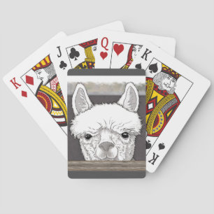 Alpaca Portret Pokerkaarten