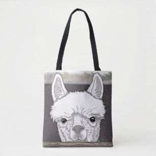 Alpaca Portret Tote Bag
