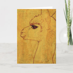 Alpaca profiel Wenskaart Kaart