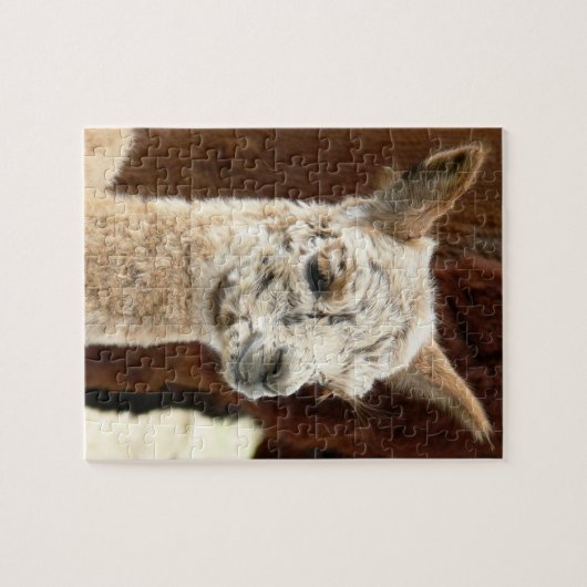 Alpaca Puzzle Rosa Legpuzzel (Horizontaal)