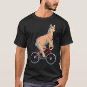 Alpaca Riding Bicycle Cute Biker Cyclist T-shirt