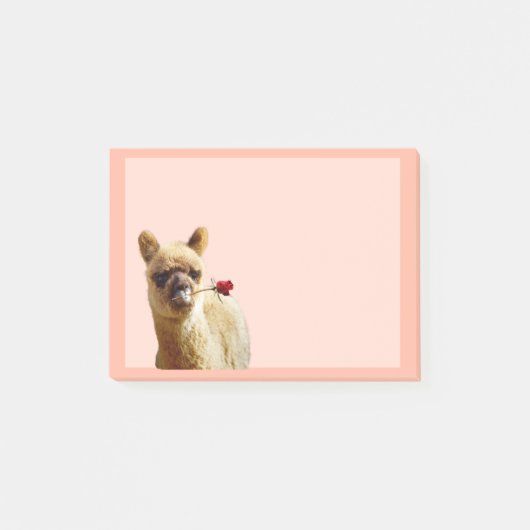 Alpaca Roos Post-it® notes (Voorkant)