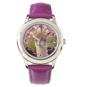 Alpaca RVS Paarse horloge