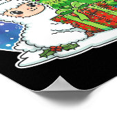 Alpaca Santa Hat Xmas Alpaca Lover Adults Boy Girl Poster (Hoek)