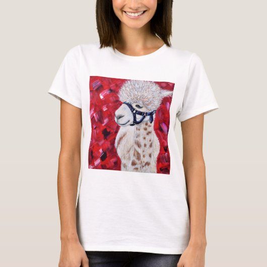 Alpaca Schilderij Alan T-shirt (Voorkant)