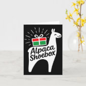 Alpaca schoenendoos kerstkind geven kaart (Gele Bloem)