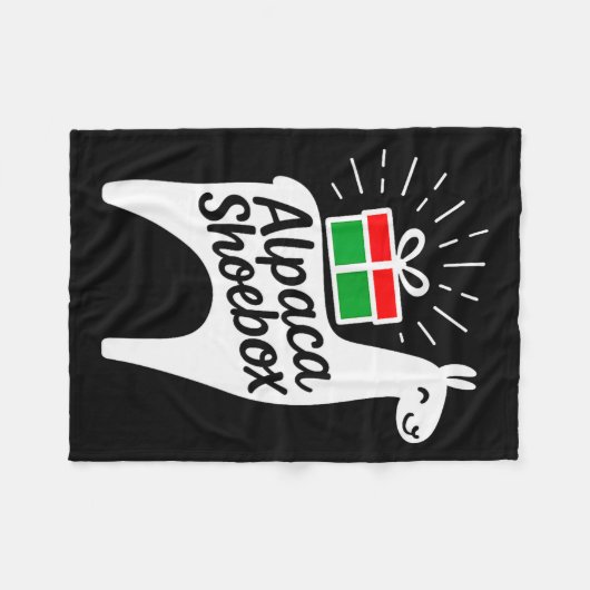 Alpaca Scute Ss Cute Ssbox Christmas Child Giving  Fleece Deken (Voorkant (Horizontaal))