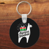 Alpaca Scute Ss Cute Ssbox Christmas Child Giving  Sleutelhanger (Voorkant)