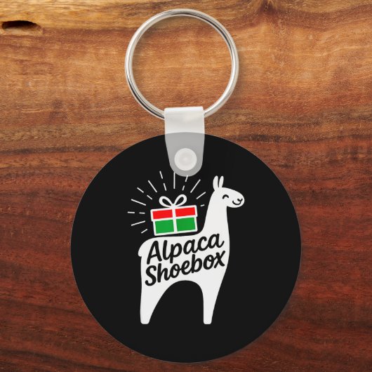 Alpaca Scute Ss Cute Ssbox Christmas Child Giving  Sleutelhanger (Voorkant)