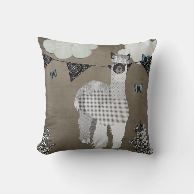 Alpaca Shades of Grey Mojo Pillow Kussen (Voorkant)