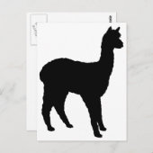 Alpaca Silhouette Briefkaart (Voorkant / Achterkant)