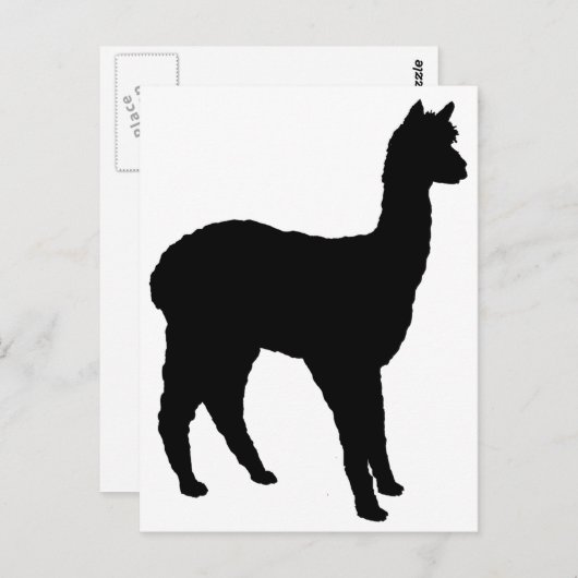 Alpaca Silhouette Briefkaart (Voorkant / Achterkant)