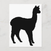 Alpaca Silhouette Briefkaart (Voorkant)