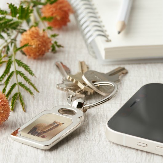 Alpaca Sleutelhanger (Zijkant)