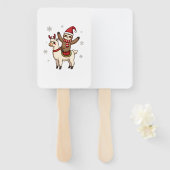 Alpaca Sloth Christmas (1) Handwaaier (Voorkant en achterkant)