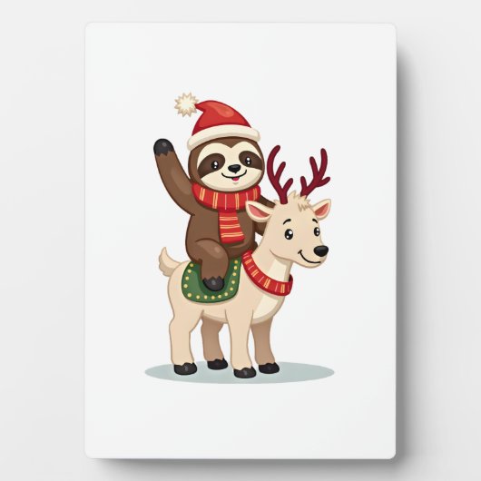 Alpaca Sloth Christmas (2) Fotoplaat (voorkant)