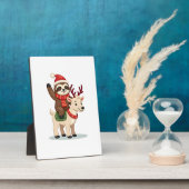 Alpaca Sloth Christmas (2) Fotoplaat (Zijkant)