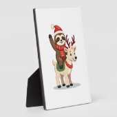 Alpaca Sloth Christmas (2) Fotoplaat (Zijkant)