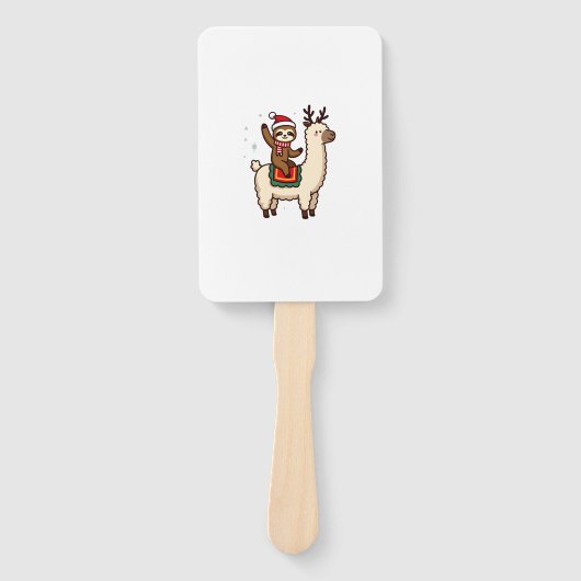 Alpaca Sloth Christmas (2) Handwaaier (Voorkant)