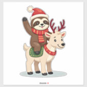 Alpaca Sloth Christmas (2) Sticker (Vel)