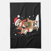 Alpaca Sloth Christmas (2) Theedoek (Verticaal)