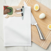 Alpaca Sloth Christmas (2) Theedoek (Quarter Fold)