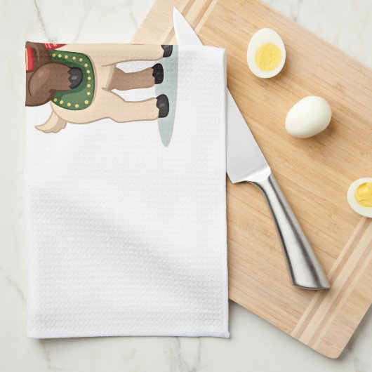 Alpaca Sloth Christmas (2) Theedoek (Quarter Fold)