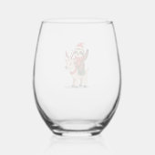 Alpaca Sloth Christmas (2) Wijnglas Zonder Voet (Achterkant)