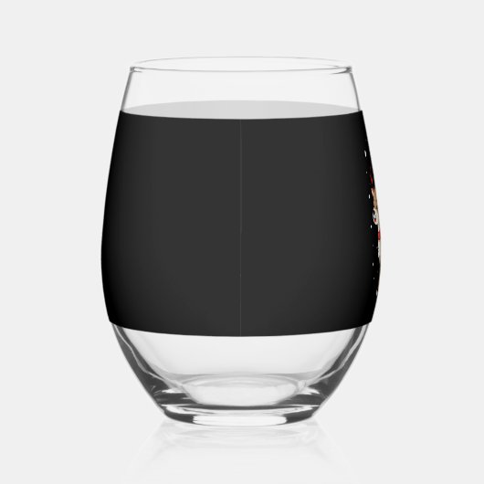 Alpaca Sloth Christmas (2) Wijnglas Zonder Voet (Rechts)