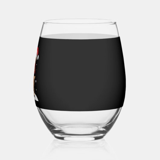 Alpaca Sloth Christmas (2) Wijnglas Zonder Voet (Links)