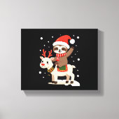 Alpaca Sloth Christmas (3) Canvas Afdruk (Voorkant)