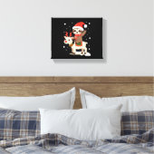 Alpaca Sloth Christmas (3) Canvas Afdruk (Insitu (Slaapkamer))