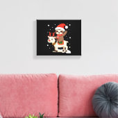 Alpaca Sloth Christmas (3) Canvas Afdruk (Insitu (Woonkamer))