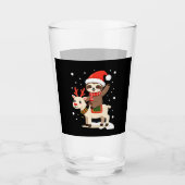 Alpaca Sloth Christmas (3) Glas (Voorkant)