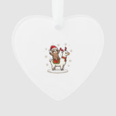 Alpaca Sloth Christmas (3) Ornament (voorkant)