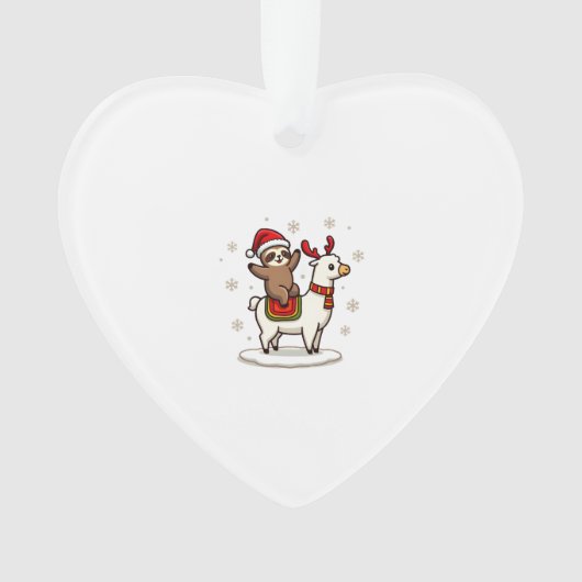 Alpaca Sloth Christmas (3) Ornament (voorkant)