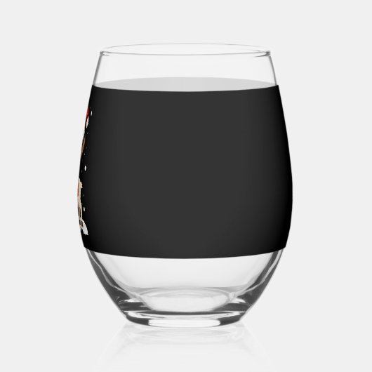 Alpaca Sloth Christmas (3) Wijnglas Zonder Voet (Links)