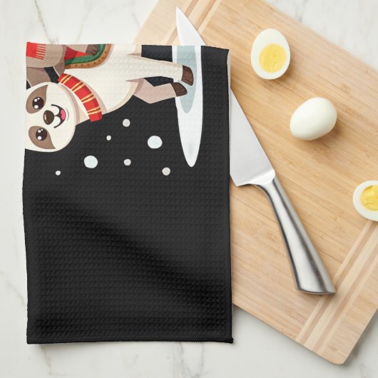 Alpaca Sloth Christmas (4) Theedoek (Quarter Fold)