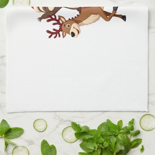 Alpaca Sloth Christmas (4) Theedoek (Gevouwen)