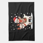 Alpaca Sloth Christmas (4) Theedoek (Verticaal)