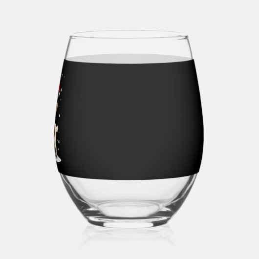 Alpaca Sloth Christmas (4) Wijnglas Zonder Voet (Links)