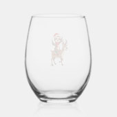 Alpaca Sloth Christmas (4) Wijnglas Zonder Voet (Achterkant)